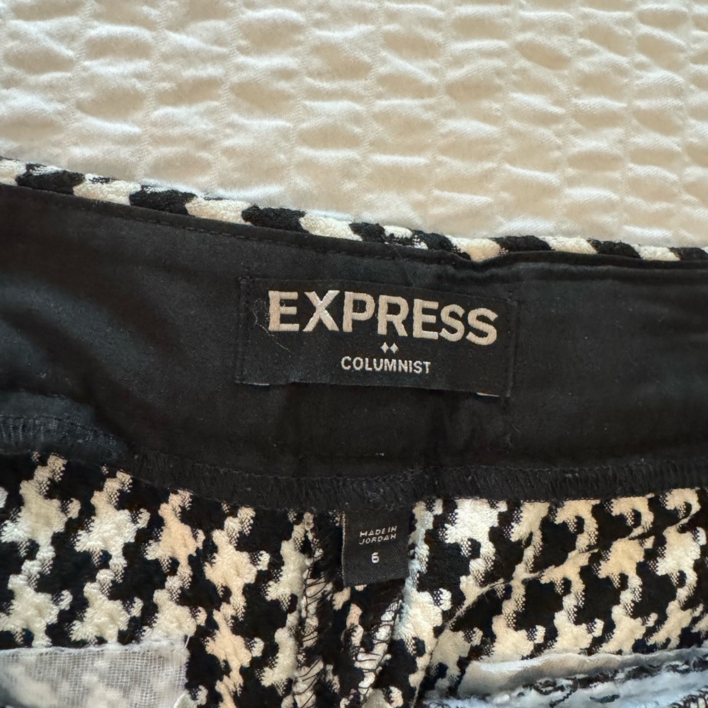 Express Columnist Houndstooth Trousers, Size 6 - image 3